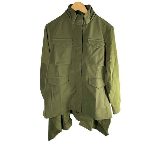 Anatomie Nariah Hybrid Utility Cargo Jacket Size Large Moss Green Belted Travel - Picture 1 of 13